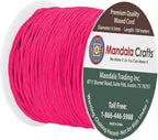 Mandala Crafts 0.5mm 109 Yards Hot Pink Cotton Waxed Cord for Jewelry Making Bracelet Cord Waxed String - Beading String Thread Jewelry Cords for Necklaces String