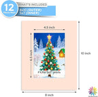 Mat Board Center, 8X10 Mix Color Mats for 5X7 Pictures - Acid Free, 4-Ply Thickness, White Core, Bevel Cut - for Artworks, Photos, Framing - Pack of 12
