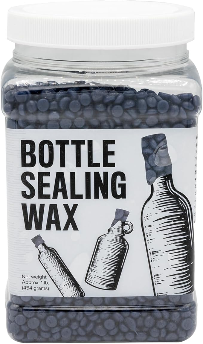 Blended Waxes, Inc. Bottle Sealing Wax, Pastille Wax Seal Beads For Wine, Beer, and Liquor Bottle Sealing, Seals Between 25-30 Bottles, 1 lb, Navy Blue