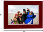 8x10 Mat Bevel Cut for 5.5x8.5 Photos - Acid Free Bright Red Suede Precut Matboard With Backing Board and Crystal Clear, Self Seal Photo Mat Bag - For Pictures, Photos, Framing - 4-ply Thickness