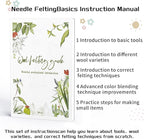NFAMRZCAR Needle Felting Pad,Thick and Firm Needle Felting Mat Natural Wool Felting Mat with 110 Needle 3 Needle Wood Handles 1 Clean Cloth,Clear Instruction (New 6 * 6inch)