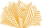 Flexicore Packaging Tangerine Orange Pin Stripe Print Gift Wrap Tissue Paper Size: 15 Inch X 20 Inch | Count: 10 Sheets | Color: Tangerine Pin Stripe
