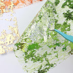 A5 Size Colorful Foil Textured Fabric Art Paper Scrapbooking Decorative, 10 Sheets Sparkle Metallic Lace Mesh for Crafts, Junk Journaling Supplies, Card Making, Collage