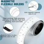 4 Pcs 39.37 Inch Magnetic Ruler Flexible Magnetic Ruler Magnet Measuring Tape with Both Inches and Centimeters, Suitable for Whiteboard, Lathes, Workshops, Table Saws, Mills, Easy to Take
