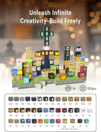 Magnetic Blocks -137PCS Lights Halloween Building Blocks,World Magnetic Tiles Kids Build Cubes 3+,STEM Toys for 3-5 4-8 5-7 Year Old Boys,Sensory Creative Activities Birthday Gift