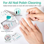 Gellen 400 Pack Nail Cleanser Pads, Alcohol Pads for Nails, Individually Wrapped Nail Prep Pads, Lint-free Tacky Layer Residue Remover Wipes for Acrylic & Builder Gel Polish Press-ons