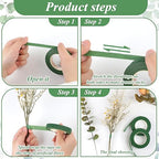 Phinus 9 Rolls Floral Tape, 1/2 Inch x 30 Yard Flower Tape, Green Floral Tape for Floral Crafts Supply, Bouquet Stem Wrapping, Wedding Bouquet (Green)