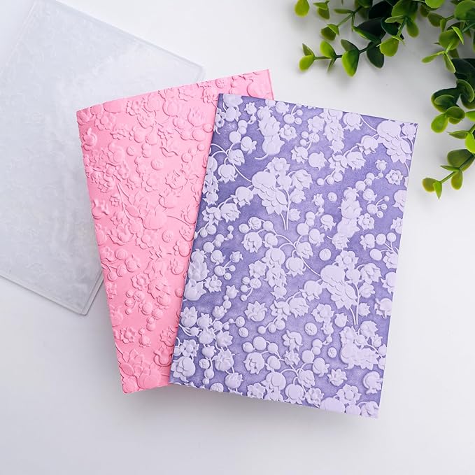 BAOFALI 3D Embossing Folder for Card Making,Beautiful Flower Plastic Texture Fades Embossing Folder Template for Scrapbooking Cardstock Album DIY Decoration Paper Crafting 6.3x4.5inch
