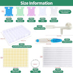 Yuahar 265Pcs Embroidery Floss Organizer Kit, 2 Removable 24-Grid Thread Storage Boxes with 250 Plastic Bobbins, 2 Bobbin Winders and Stickers for DIY Cross Stitch Needlework Thread Sewing