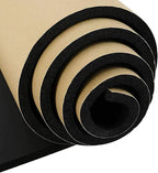 3/4''T x 12''W x 59''L Neoprene Sponge Foam Rubber Sheet Roll with Self-Adhesive Easy Cut DIY Adhesive Padding Perfect Cosplay Multi-Function Soundproof, Black