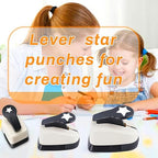 Star Hole Punch, Star Punch, Star Paper Punch, Star Hole Puncher, Star Puncher for Crafts, Star Lever Punch, 1 inch Craft Punch, 5/8 inch Hole Punch Shape, 3/8 inch Paper Punch for Crafting