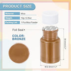 uxcell 10g/0.35oz Cosmetic Grade Mica Powder, 600 Mesh Mica Powder Natural Resin Epoxy Pigment Powders for Casting Resin, Candle Dye, DIY Nail Polish and Lip Gloss, Bronze
