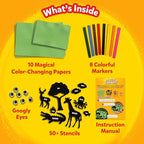 Skillmatics Sun Paper Art Kit - STEM Craft Kit for Kids with Decorative Paper, Stencils & Markers, Create with Sunlight, Mess-Free, Indoor Fun, Gifts for Ages 4, 5, 6, 7, 8, 9, 10, 11, 12
