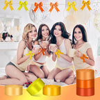 1 Inch Orange Satin Ribbons for Crafts, 6 Rolls Single-Faced Orange Assorted Ribbons for Gift Wrapping Flower Bouquet Wedding Invitations Bridal Shower Hair Bows Garland Party Decor