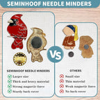 Magnetic Needle Minder Magnet Embroidery Accessories and Supplies Embroidery Needle Holder Cross Stitch Holder Needlework Supplies (Cardinal) (Brid)