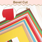 Picture Mats, 8 x 10 for 5 x 7 Pictures Acid Free White Core Bevel Cut Frame Mattes for Display Art Measuring, Lotus Root
