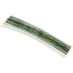 PATIKIL 22 Gauge 16" Floral Stem Wire, 100 Pcs Paper Wrapped Iron Artificial Flower Stem Accessories for DIY Bouquet Stem and Craft Decoration, Dark Green
