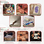 Handcarved Wooden Block Stamp for Printing Scrapbooking/Wooden Stamps for Project Designing/Fabric Textile/Clay/Pottery Craft/Tattoo | Set of 5 | Hashcart®