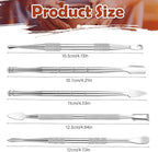 Piriuuo Wax Carving Tools Set, Stainless Steel Clay Sculpting Tools Double-Ended Pottery Carving Tools Wax Modeling Tools Dental Carvers Tools Wax Accessories Modeling Sculpting and Shaping(5 Style)
