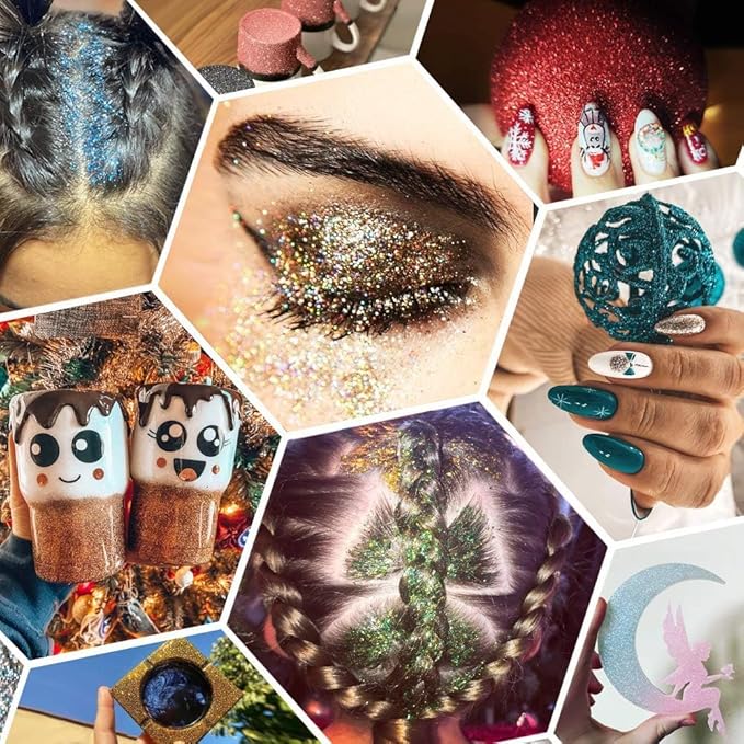 High Capacity 260g Iridescent Fine Glitter Shaker Bottle for Epoxy Resin DIY Craft, Rainbow Nail Art Face Body Tumbler Making (IRI Pink)