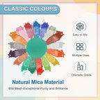 uxcell 10g/0.35oz Cosmetic Grade Mica Powder, 600 Mesh Mica Powder Natural Resin Epoxy Pigment Powders for Casting Resin, Candle Dye, DIY Nail Polish and Lip Gloss, Dark Green