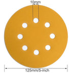 5-Inch 8-Hole Hook and Loop Sanding Discs 400-Grit Random Orbit Sandpaper, 100-Pack