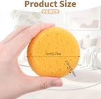 15pcs Pottery Sponges for Clay Round Painting Sponge Yellow Elasticity Cleaning Art sponges for Face Painting Pottery Art Crafts Kitchen Shoes Leather Care