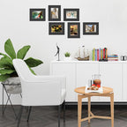 Mat Board Center, Pack of 25, 8x10 for 5x7 Black Mats - Acid Free, 4-ply Thickness, White Core - for Pictures, Photos, Framing