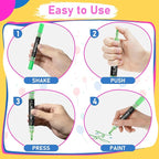 GOTIDEAL Chalk Markers Dual Tips,Erasable Liquid Chalk Marker for Blackboard,Washable Chalk Pens for Auto,Car,Glass,Mirror,Chalkboard,Window markers,24 Colors Chalk Board Markers with Metallic Colors