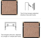 Silver Triangle Ring Picture Hangers (100 Pack) with Screws for Hanging Frames, Paintings, Artwork, Photos on Drywall