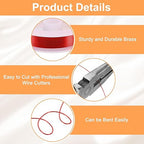 HARFINGTON 5ft Jewelry Wire, 18 Gauge (1mm) Brass Craft Soft Metal Tarnish Resistant Copper Beading Wire for Jewelry Making Supplies Crafting, Bright Red