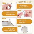 6PCS Heavy Duty Picture Hanging Wire 9.8ft X 1.5mm Mirror Frame Hanging Kit Adjustable Stainless Steel Rope for Pictures, Mirrors, Frames, Artwork, Light Lamp and Billboards, Supports up to 66lbs