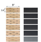 60 Pcs 9x3.6 Inch 8 Grit Mixed Packing Wet and Dry Sandpaper Sheets, Woodworking Furniture/Automobiles/Metal/Lacquer Polishing Sanding Sheets，80/150/320/600/1000/1500 Grit