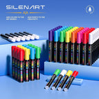 SILENART Pink Chalk Markers 2 Pack - Pink Dry Erase Markers Pen - Liquid Chalk Markers for Chalkboard, Window, Glass, Mirror, Blackboard