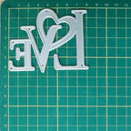 Mvchifay Cutting Dies for Card Making Metal Die-Cuts Scrapbooking Tool Hollow Frame DIY Craft Punch Template Embossing for Paper Album Decor (Word A-Love 8.2x6.6cm)