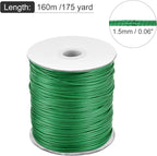 MECCANIXITY Waxed Cord 1.5mm Waxed Polyester Cord 175 Yard Wax String for Bracelet Making,Necklaces, Beading,Jewelry Making and DIY Crafts(Dark Green)