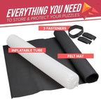 Puzzle Roll Up Mat - Store and Transport Jigsaw Puzzles Up to 1500 Pieces - 46" x 26" Felt Mat, Inflatable Tube, and 3 Elastic Fasteners Newer Improved Design - by Amy and Delle