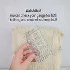 Quick Gauge Ruler, Gauge Ruler for Knitting and Crochet, Scarf Keychain Knitting No Counting Needed, Slide Sewing Rulers and Guides for Fabric Stitch Measuring Crochet Tool(1pc)