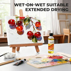 Nicpro Linseed Oil for Painting, 4oz Refined Linseed Oil Medium for Thinning Oils, Artists, Painting Thinner, Professionals to Enhance Flow, Translucency & Gloss