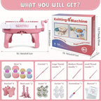SENTRO 48 Needles Knitting Machine with Row Counter and Plain/Tube Weave Conversion Key, Efficiently DIY Scarf Hat Sock (48 Pink)