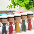 47 Packs Ink Blending Foam Pads Set, Include 8 Pcs Round Ink Mini Applicator Tools and 38 Pcs Replacement Foam Pads 1 Storage Box for for Drawing Distressing Blending Card Making Stammping