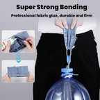 Fabric Glue Permanent, 60ml Super-Strong Clear Washable Fabric Adhesive for Clothing, Patches, Leather, Cotton, Denim, Polyester, Doll Repair (Fabric Glue Kits B)