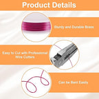 HARFINGTON 49ft Jewelry Wire, 28 Gauge (0.3mm) Brass Craft Soft Metal Tarnish Resistant Copper Beading Wire for Jewelry Making Supplies Crafting, Rose Red