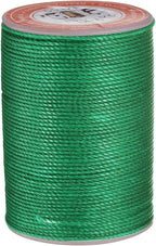 uxcell Round Leather Sewing Waxed Thread, 55m / 60 Yards Wax Polyester String, 0.8mm Waxed Stitching Cord for Leather Crafts, Bookbinding, Bracelets Braided, Dark Green