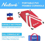 Portable Cornhole Set with 2 Collapsible Cornhole Boards, 8 Cornhole Bean Bags and Carrying Case for Yard Toss Game, Indoor Outdoor Camping Games for Adults Family (3 x 2-feet)