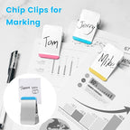 Chip Clips Heavy Duty, 12 Pack Chip Bag Clip with Colored Silicone, Stainless Steel Bag Clips for Food Snack, Flat Metal Clamp for Office Kitchen