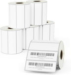 BETCKEY - 3" x 1" (76 mm x 25 mm) Address Removable Film Label - Durable Waterproof - Compatible with Zebra & Rollo Label Printer [6 Rolls, 8250 Labels]