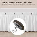 Linen Fabric-Covered Twist Pins - 8 Colors Upholstery Pins & Bed Skirt Pins -Used to Secure Sofa Cushion, Armrest Covers, Furniture & Bed Skir(12, Dark Brown)