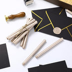 Nuanchu 15 Pcs Glue Gun Sealing Wax Sticks Retro Vintage Wax Sticks for Seal Stamp and Letter for Wedding Invitations Card Envelope Christmas Holiday Gift Ideas(Champagne)
