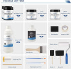 GLAINTE Black Marble Countertop Paint Kit Epoxy Countertop Refinishing Paint Kit, Kitchen Bathroom Coating For Marble, Granite, Formica, Laminate Cover 38 Sq.Ft